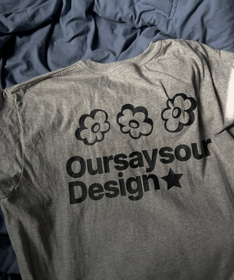 Flower Symbol Logo Oversized T-Shirt