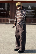 Star Check Contrast Stud Cargo Pants