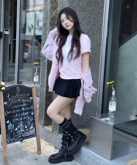 Cross Flower Stud T-Shirt