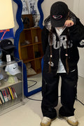 Star Check Contrast Stud Cargo Pants