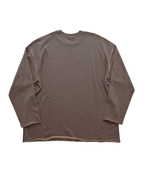VINTAGE P. DYEING CUT-OUT BOX TEE - Brown