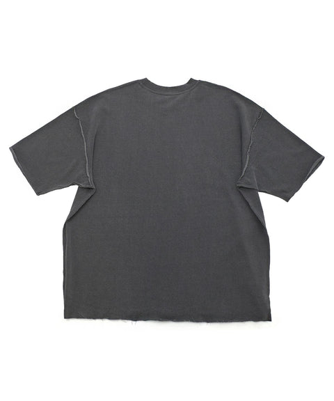 VINTAGE P. DYEING CUT-OUT BOX 1/2 TEE - Charcoal