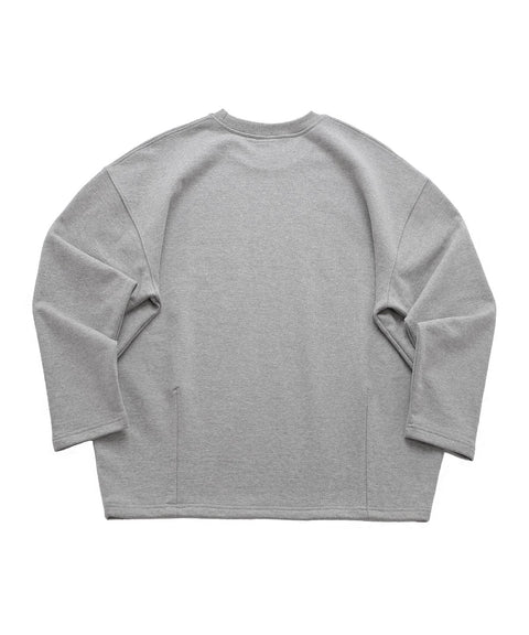 HEAVY-TERRY BALLOON SWEAT BOX TEE - Gray