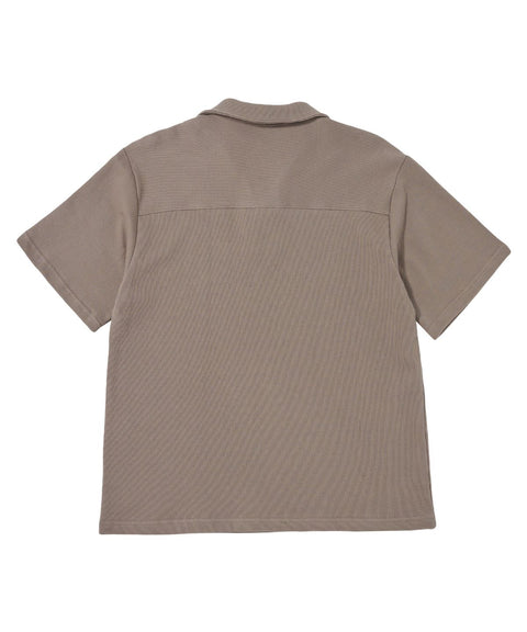 MU-WI PIN-KNIT 1/2 COLLAR-TEE - Beige