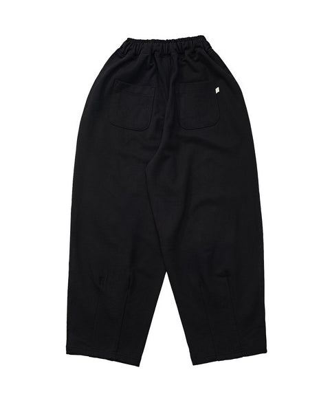 PAISLEY EMB. H-T SWEAT PANTS - Black