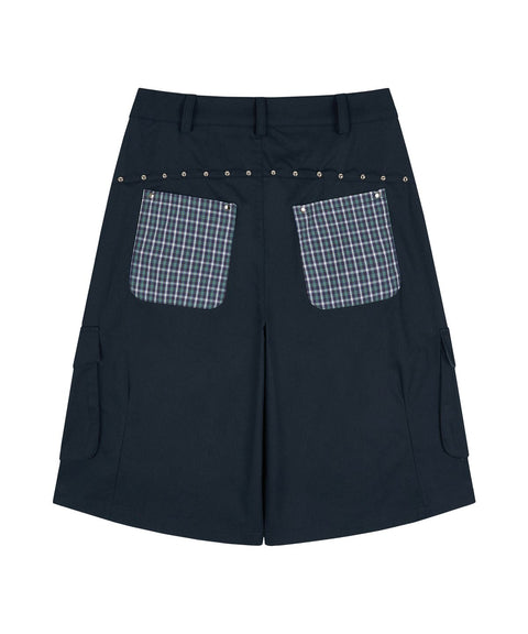 Star Check Contrast Bermuda Shorts