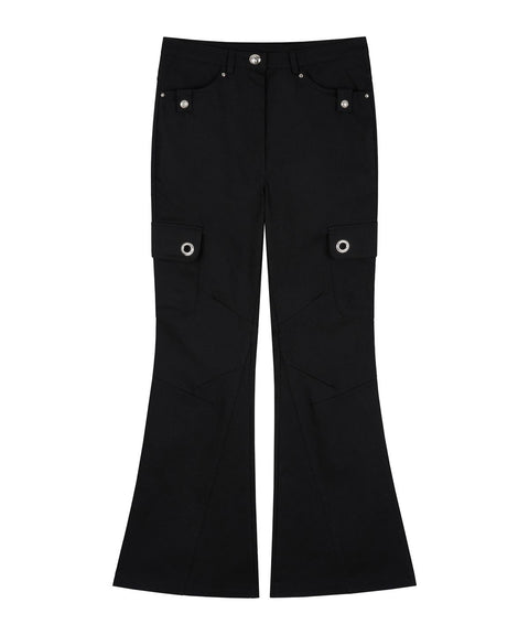 Eyelet Stud Bootcut Cargo Pants