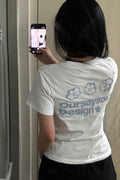 Flower Symbol Logo Cropped T-Shirt