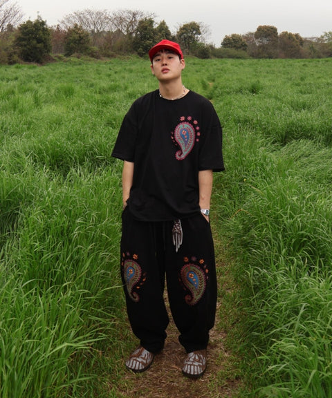 PAISLEY PRT. CUT-OUT 1/2 TEE - Styling