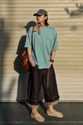 VINTAGE P. DYEING CUT-OUT BOX 1/2 TEE - Styling