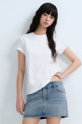 MUSINSA STANDARD WOMAN_Women's Basic Crew Neck T-Shirt [White]