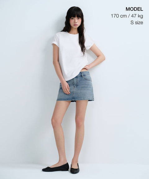 MUSINSA STANDARD WOMAN_Women's Basic Crew Neck T-Shirt [White]