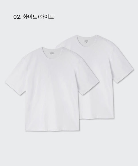 MUSINSA STANDARD_Relaxed Fit Crew Neck T-Shirt 2-Pack