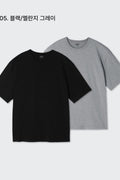 MUSINSA STANDARD_Relaxed Fit Crew Neck T-Shirt 2-Pack
