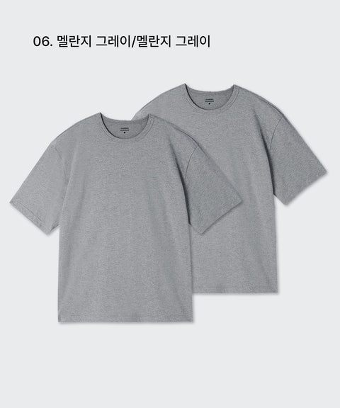MUSINSA STANDARD_Relaxed Fit Crew Neck T-Shirt 2-Pack
