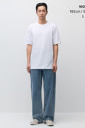 MUSINSA STANDARD_Layered Crew Neck T-Shirt_Normal Length [White]