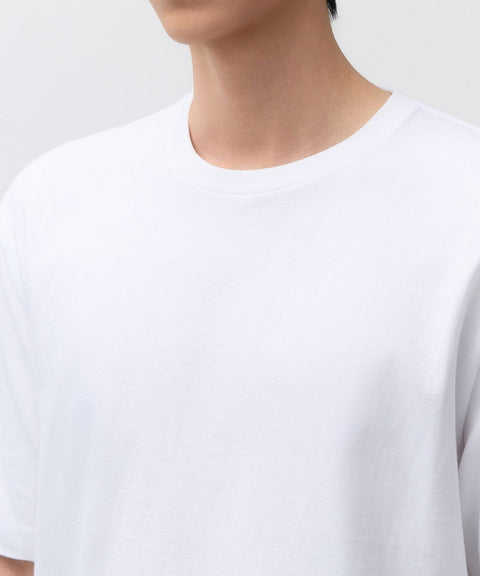 MUSINSA STANDARD_Layered Crew Neck T-Shirt_Normal Length [White]