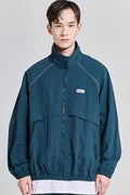 GRAYBLVD_Bastu Piping Windbreaker (BLUEGREEN)