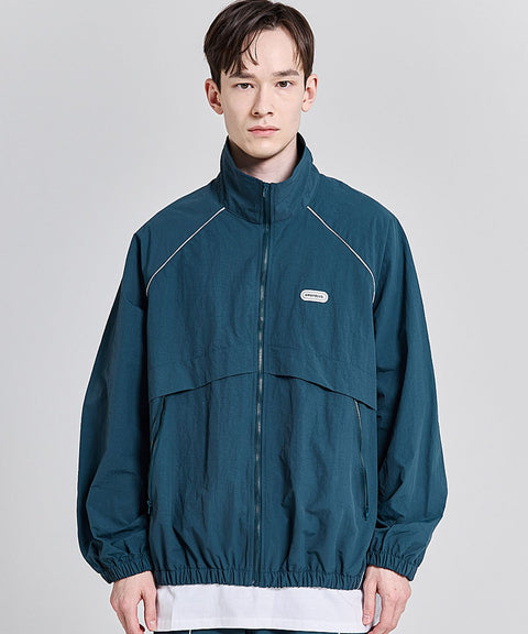 GRAYBLVD_Bastu Piping Windbreaker (BLUEGREEN)