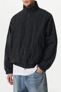 MUSINSA STANDARD_Oversized high-neck windbreaker jacket [Black]