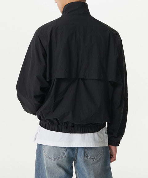MUSINSA STANDARD_Oversized high-neck windbreaker jacket [Black]