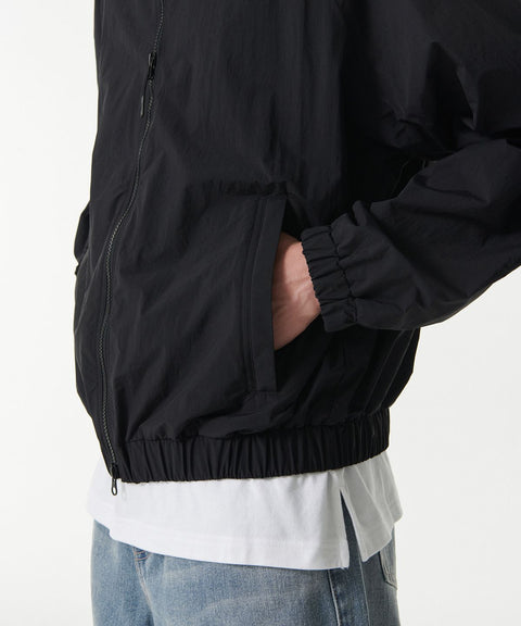 MUSINSA STANDARD_Oversized high-neck windbreaker jacket [Black]