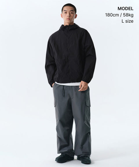 MUSINSA STANDARD_[City Leisure] Sheer Windbreaker Jacket [Black]