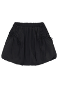 ITZAVIBE VOLUME NYLON SKIRT - BLACK 1