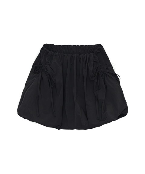 ITZAVIBE VOLUME NYLON SKIRT - BLACK 1
