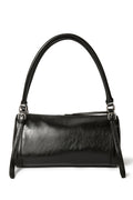 BUCKLE STRAP SHOULDER BAG IN BLACK
