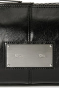 BUCKLE STRAP SHOULDER BAG IN BLACK