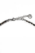 DECOROSO_Unisex Minimalist Mother-of-Pearl Bead Necklace [Black]