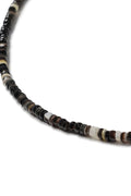 DECOROSO_Unisex Minimalist Mother-of-Pearl Bead Necklace [Black]