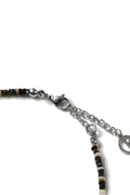 DECOROSO_Unisex Minimalist Mother-of-Pearl Bead Necklace [Black]