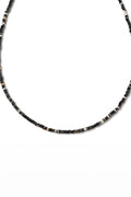 DECOROSO_Unisex Minimalist Mother-of-Pearl Bead Necklace [Black]