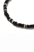 DECOROSO_Unisex Minimalist Shell Bead Bracelet [Black]
