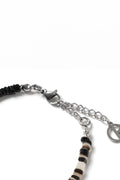 DECOROSO_Unisex Minimalist Shell Bead Bracelet [Black]
