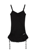 ASON_BLOSSOM MINI DRESS / BLACK