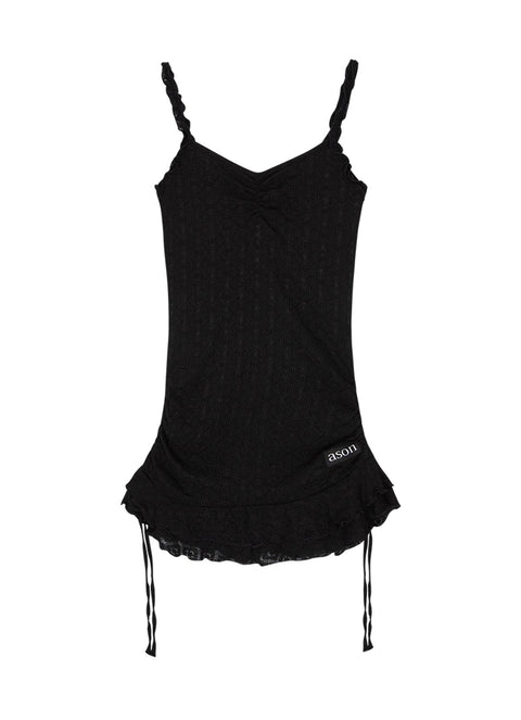 ASON_BLOSSOM MINI DRESS / BLACK