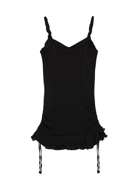 ASON_BLOSSOM MINI DRESS / BLACK
