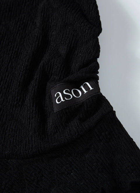 ASON_BLOSSOM MINI DRESS / BLACK