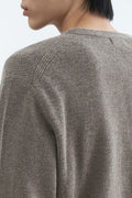 MUSINSA STANDARD_[Victoria Wool] Minimal Ribbed Henry Neck Knit [Taupe]