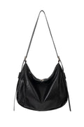 ALYSS_Slot Belted Leather Hobo Crossbody Bag [Black]