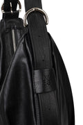 ALYSS_Slot Belted Leather Hobo Crossbody Bag [Black]