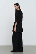 MUSINSA STANDARD WOMAN_Womens Pleated Mini Dress [Black]