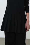 MUSINSA STANDARD WOMAN_Womens Pleated Mini Dress [Black]