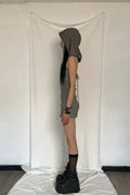 Washing hoodie mini dress