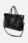 DRAW FIT_Vans Leather Cross Tote Bag [BLACK]