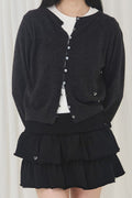 ALKI ALKA Ruffle Jersey Skirt (Black) 2