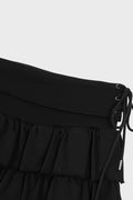 ALKI ALKA Ruffle Jersey Skirt (Black) 3